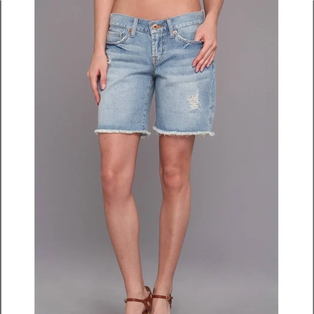 Lucky Brand Light‎ Wash Distressed Laguna Short Denim Jean Shorts